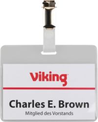 Office Depot Clip Badges 90 x 60mm 50pk