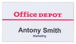 Office Depot Pin Badges 75 x 40mm 50pk