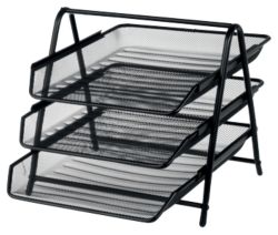 Office Depot Executive Mesh 3 Tier Letter Tray Black