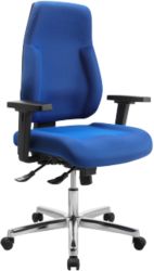 RS Pro Signum Synchronised High Back Operator Chair with Arms Fabric Blue