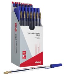 Niceday ball point pens medium tip blue box 50