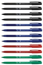 Foray Qline Stick Pen Assorted Colours Pack 12