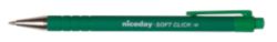niceday Soft Click Pen Green Pack 12