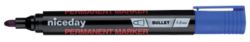 niceday Permanent Bullet Marker Blue 12 pk
