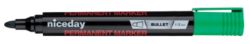 niceday Permanent Bullet Marker Green 12 pk