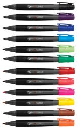 Foray Permanent Fine Tip Pen Assorted 12 pk