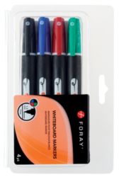 Foray Whiteboard Bullet Point Pens Black Blue Red Green 4 pk