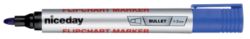 niceday Bullet Tip Blue Flipchart Markers 12pk