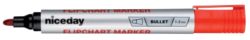 niceday Bullet Tip Red Flipchart Markers 12pk