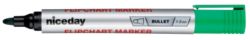 niceday Bullet Tip Green Flipchart Markers 12pk