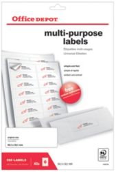 Office Depot Rounded Multi purpose Labels H38xW99mm Box of 560