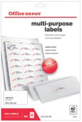 Office Depot rounded multi purpose labels H38xW63mm Box of 840