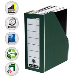 R Kive Premium Magazine Files Green White Pack 20