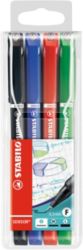 STABILO Sensor Fineliner Wallet of 4 Assorted Colours