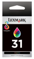 Lexmark 31 Cyan Magenta Yellow Printer Ink Cartridge Photo 18C0031