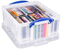 Really Useful Box Really Useful Storage Box Plastic 18 Litre H200xW390xD480mm Clear 