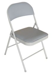 RS To Go Deluxe Padded Steel Frame Folding Chair PVC Grey