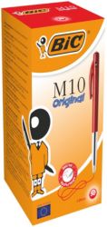 Bic M10 Clic Medium Ballpoint Red Pack of 50