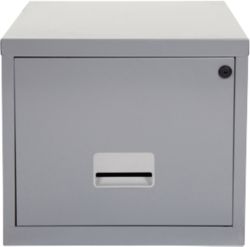 1 Drawer A4 Filing Cabinet Silver 40W x 40D x 36H cm 