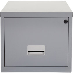 1 Drawer A4 Filing Cabinet Silver 40W x 40D x 36H cm 
