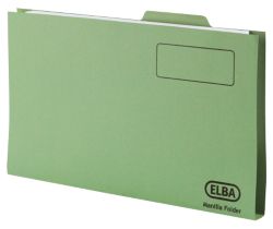 Elba Tabbed Folder Green 100pk