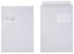 Office Depot White FSC Envelopes Windowed C4