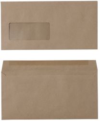 Office Depot Economy Manilla Envelopes Window DL 75gsm Box 1000