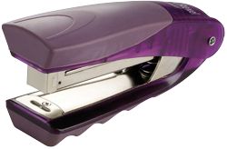 Rexel Centor Vertical Stapler Half Strip Capacity 20 Sheets Transparent Purple