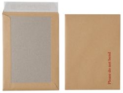 Office Depot Peel and Seal Board Back Envelopes 190 x 140mm 115gsm Box 125 Manilla