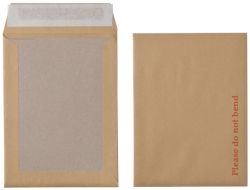Office Depot Peel and Seal Board Back Envelopes 241 x 178mm 115gsm Box 125 Manilla