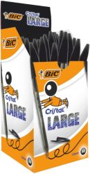 Bic Cristal Large Ballpoint Pen Broad Tip Black Pack of 50