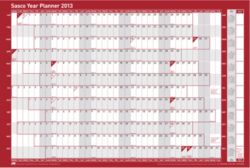 Sasco 2013 Unmounted Year Planner 610 x 915 mm