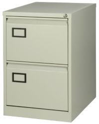 RS PRO 2 Drawer Filing Cabinet Grey 711H x 470W x 622Dmm