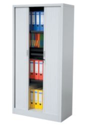 RS Pro Tambour Cupboard Grey 1980H x 1000W x 450Dmm