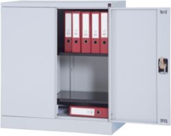 RS Pro Steel 2 Door Cupboard Grey 1000H x 950W x 450Dmm