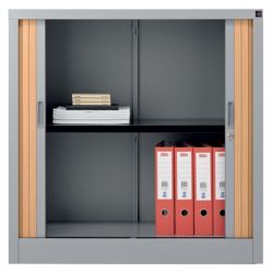 RS Pro Tambour Cupboards Silver Beech 1000H x 100W x 450Dmm
