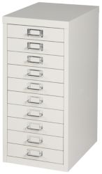 Bisley Multidrawer Cabinet Grey 10 Drawer 590H x 279W x 380D mm