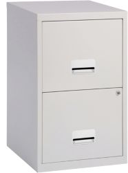2 Drawer A4 Filing Cabinet Grey 650H x 400W x 400D mm