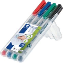 Staedtler Lumocolor Markers Non Permanent Fine Assorted Pk 4