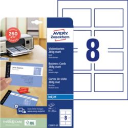 Avery Quick and Clean Matte Inkjet Business Cards 220Gsm 200 Per Pack 