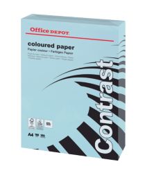 Office Depot A4 Coloured Paper Blue 160gsm 250 Sheets per Ream