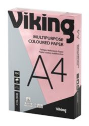Office Depot A4 Coloured Paper Pink 160gsm 250 Sheets per Ream