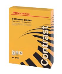 Office Depot A4 Coloured Paper Intense Orange 160gsm 250 Sheets Per Pack