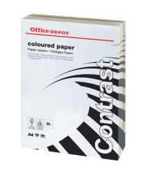 Office Depot A4 Coloured Paper Assorted 160gsm 250 Sheets per Ream
