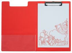 Office Depot A4 Foldover Clipboard Red