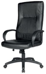 Torino Executive Office Chair Leather Faced in Black