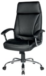 Prague Executive Leather faced Office Chair in Black
