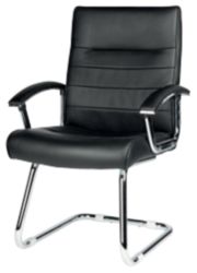 Corfu Executive Office Chair Leather Faced in Black
