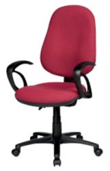 RS To Go Sierra Permanent Contact Operator Chair Fabric Burgundy