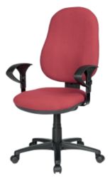 RS To Go Sierra Synchornised Operator Chair Fabric Burgundy